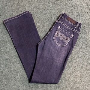 Rock & Roll Cowgirl Dark Indigo Boot Cut Jeans